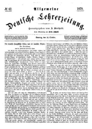 Der deutsch- französische Krieg und die deutsche Schule : eine Betrachtung
