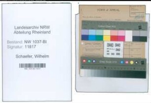 Entnazifizierung Wilhelm Schaefer , geb. 10.04.1890 (Reg.Inspektor)