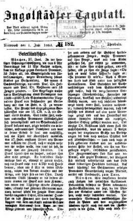Ingolstädter Tagblatt. 1863,2, 1863, [2] = Juli - Dez.
