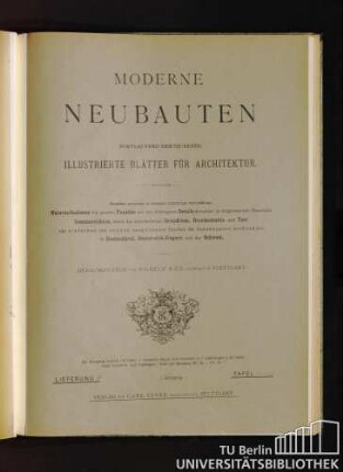 Jahrgang II, Lieferung 5, Tafel 81 - 100.