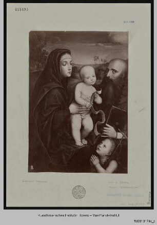 Madonna mit Christuskind, Johannes der Täufer als Kind und heiliger Hieronymus