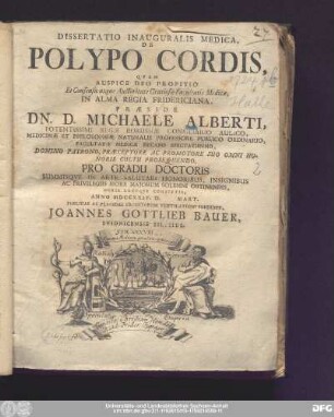 Dissertatio Inauguralis Medica, De Polypo Cordis
