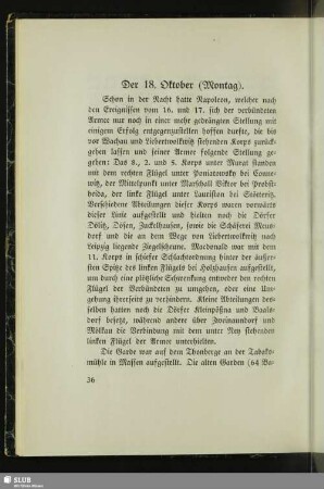 Der 18. Oktober (Montag)