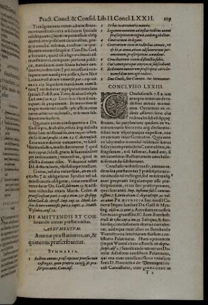 De Amittendis Et Conservandis annuis præstationibus.