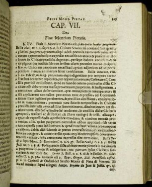 Cap. VII. De Fine Montium Pietatis.