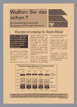 "Energieversorgung in Deutschland"