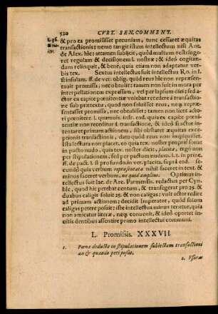 L. Promissis. XXXVII.