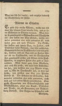 Würme in Schalen
