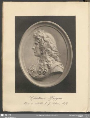 Christiaan Huygens d'après un médaillon de J. Clésion, 1679