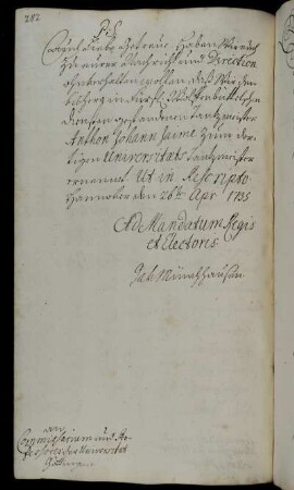 Anstellung des Universitätstanzmeisters Antoine Le Jaime.