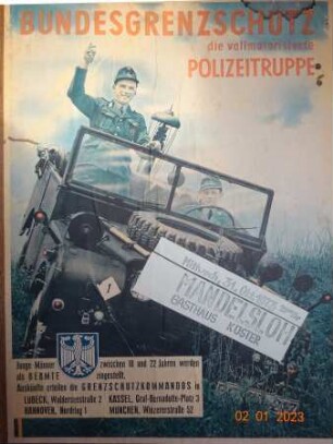 Aufsteller BGS Werbeplakat