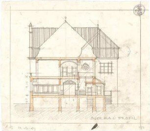 Pfann, Paul; München - Bogenhausen; Villa Jos. Selmayer - Schnitt