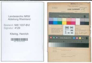 Entnazifizierung Heinrich Kilwing , geb. 01.03.1894 (Vertreter)