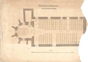 Dolmetsch, Heinrich; Bietigheim; Peterskirche, Restaurierung - Bestuhlung EG (Grundriss)