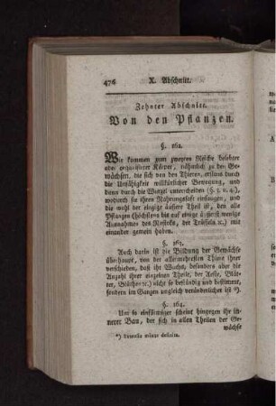 Zehnter Abschnitt. Von den Pflanzen.