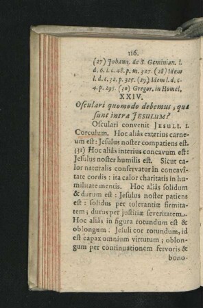 XXIV. Osculari quomodo debemus, quae sunt intra Iesulum?