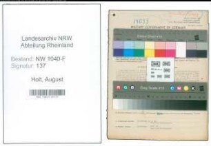 Entnazifizierung August Holt , geb. 15.08.1916 (Zollangestellter)
