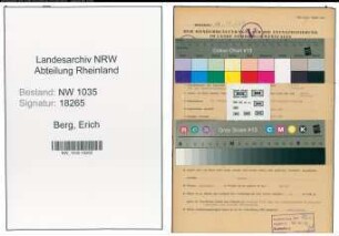Entnazifizierung Erich Berg , geb. 22.01.1909 (Feuerwehrmann)