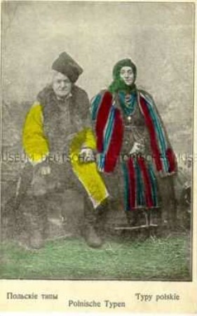 Polnischen Paar in Tracht