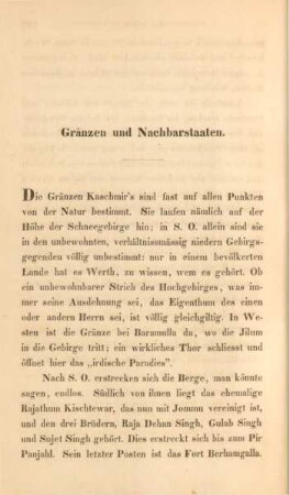 Gränzen und Nachbarstaaten