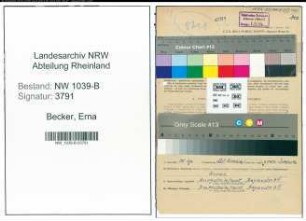 Entnazifizierung Erna Becker , geb. 03.02.1909 (Lehrerin)