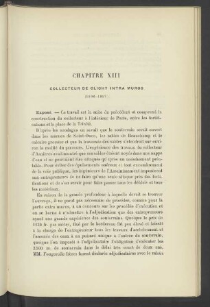 Chapitre XIII Collecteur De Clichy Intra Muros
