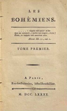 Les Bohémiens, 1