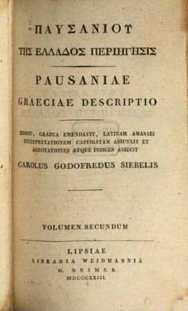 Pausaniu tēs Hellados Periēgēsis, 2