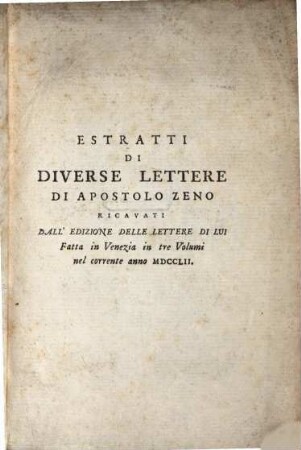 Estratti Di Diverse Lettere