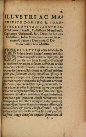 Assertio Orthodoxae Doctrinae De Duabus Naturis Christi Servatoris Nostri : Opposita blasphemiis & sophismatibus Simonis Budn[a]ei nuper ab ipso in Lituania evulgatis