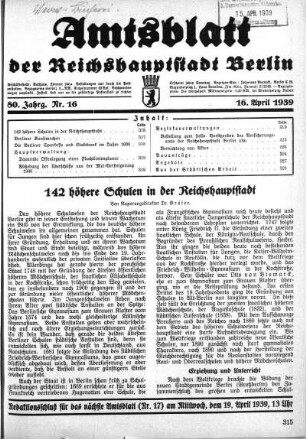1939,16: Nr. 16, 16. April 1939