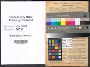 Entnazifizierung Heinrich Gerbecks , geb. 26.02.1894 (Betriebsleiter)