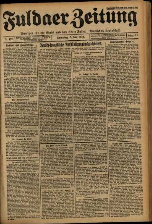 Ausgabe vom Samstag, den 05. Juni 1926.
