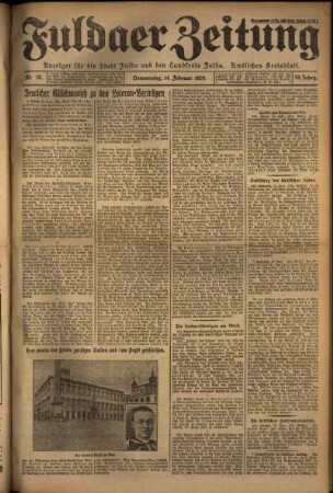 Ausgabe vom Donnerstag, den 14. Februar 1929.