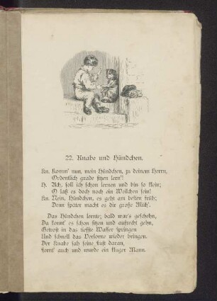 22. Knabe und Hündchen.