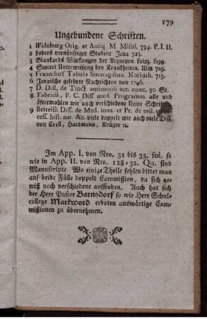 Ungebundene Schriften.