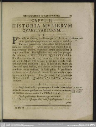 Caput II. Historia Mulierum Quaestuariarum