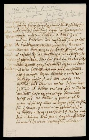 Brief von Ludwig Emil Grimm an Salomon Hirzel