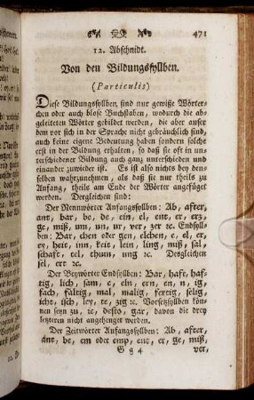 12. Abschnidt. Von dem Bildungssyllben. (Particulis)