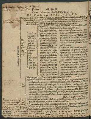 Curs. Metaph. Disputatio X. De Causa Efficiente.