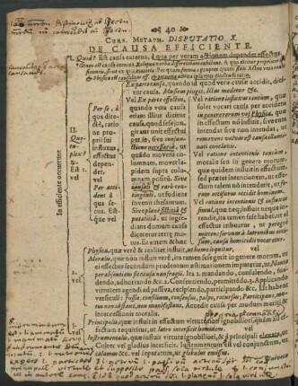 Curs. Metaph. Disputatio X. De Causa Efficiente.