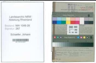 Entnazifizierung Johann Schaefer , geb. 16.01.1895 (Postbeamter)