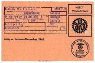 Mitgliedsausweis des NS-Technikbundes (NSBDT)