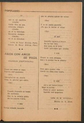 Amor con amor se paga : (Canción provinciana)