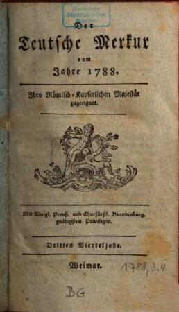 Der teutsche Merkur. 1788, 3/4