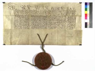 König Friedrich bestätigt Kraft und Albrecht von Hohenlohe die Rechte der Grafschaft Hohenlohe.