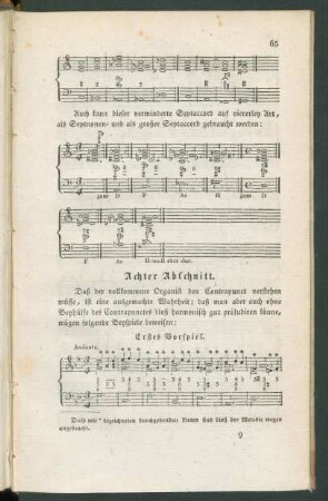 Achter Abschnitt: Vorspiele