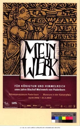 Originaltitel: Meinwerk Für Königtum und Himmelreich 1000 Jahre Bischof Meinwerk von Paderborn