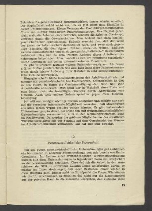 10. Verantwortlichkeit der Belegschaft
