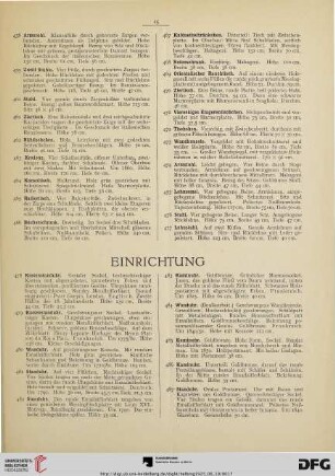 Einrichtung (Nr. 478-527)
